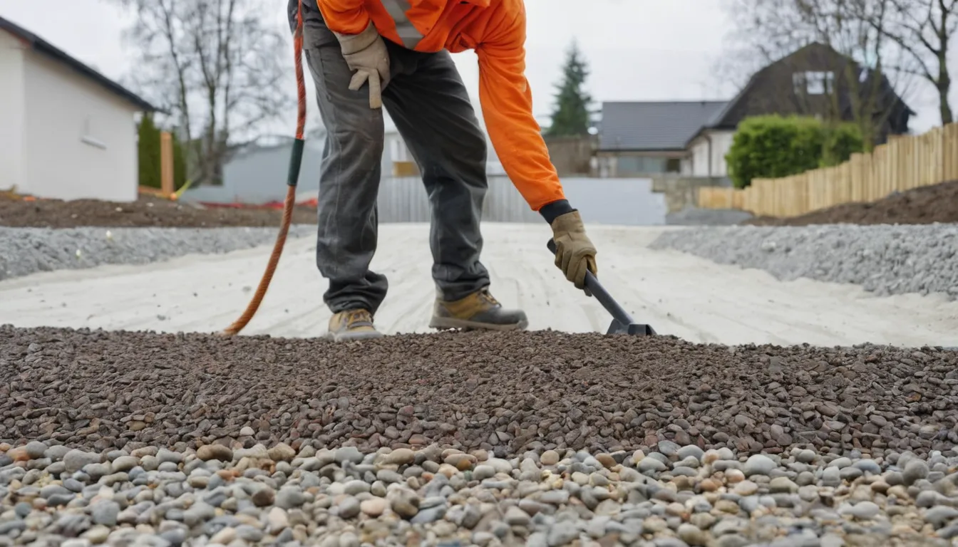 A provider checking the grade before a concrete pour in the Tuxedo area